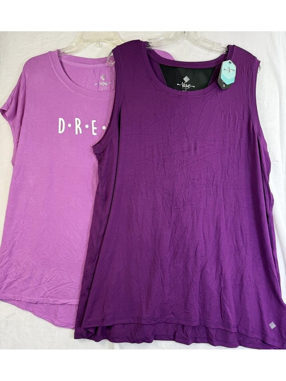 Rise By Lularoe XL 1X Tops Workout Purple Sleeveless Short Sleeve Lot New